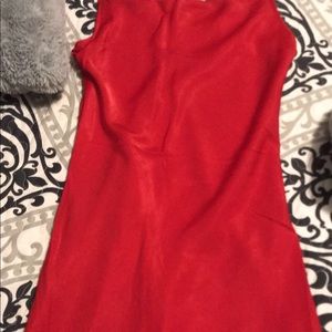 Red cami dress